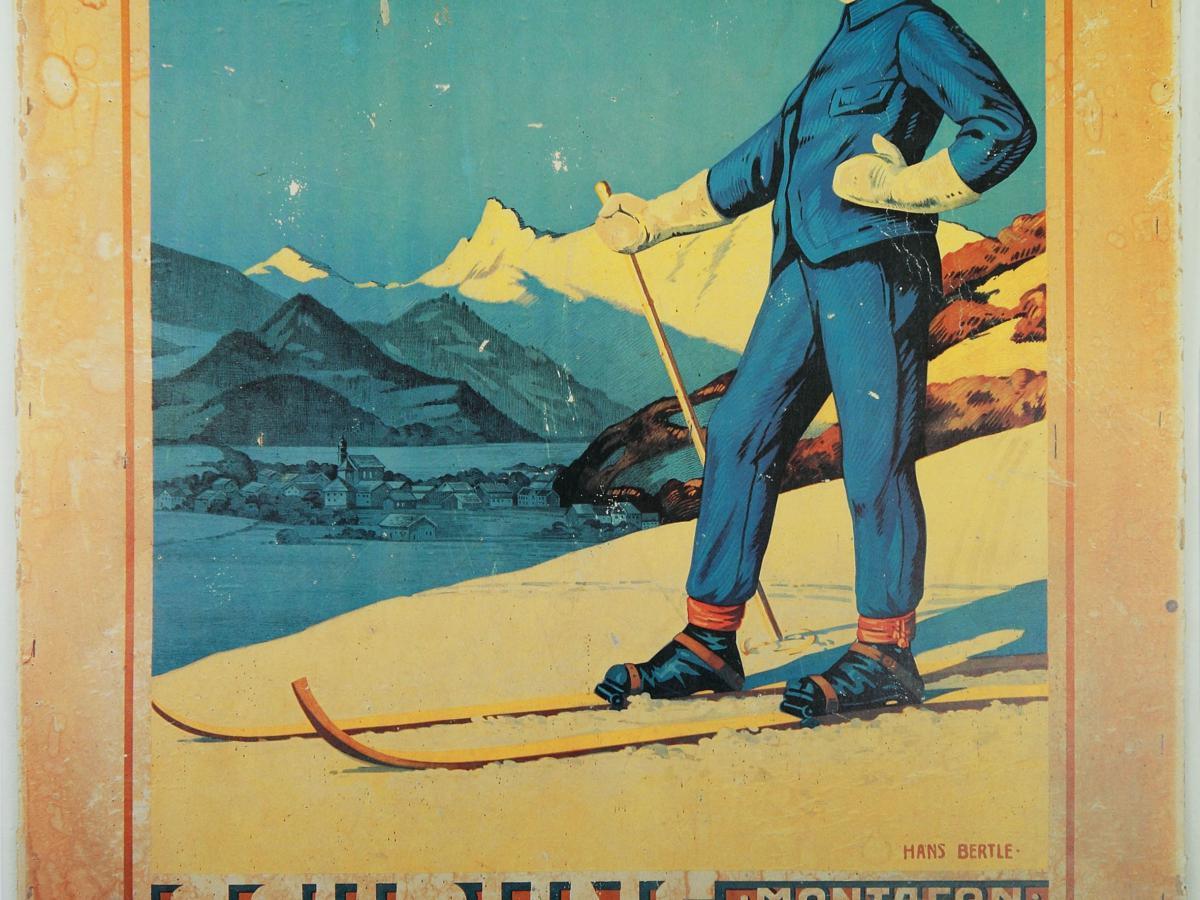 Poster Skifahrer